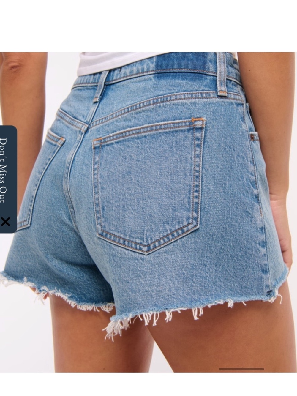 NWOT A&F Curve Love HR Jean Shorts
